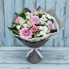 Букет цветов из:  Герберы, Альстромерии и Хризантемы в Дубнево