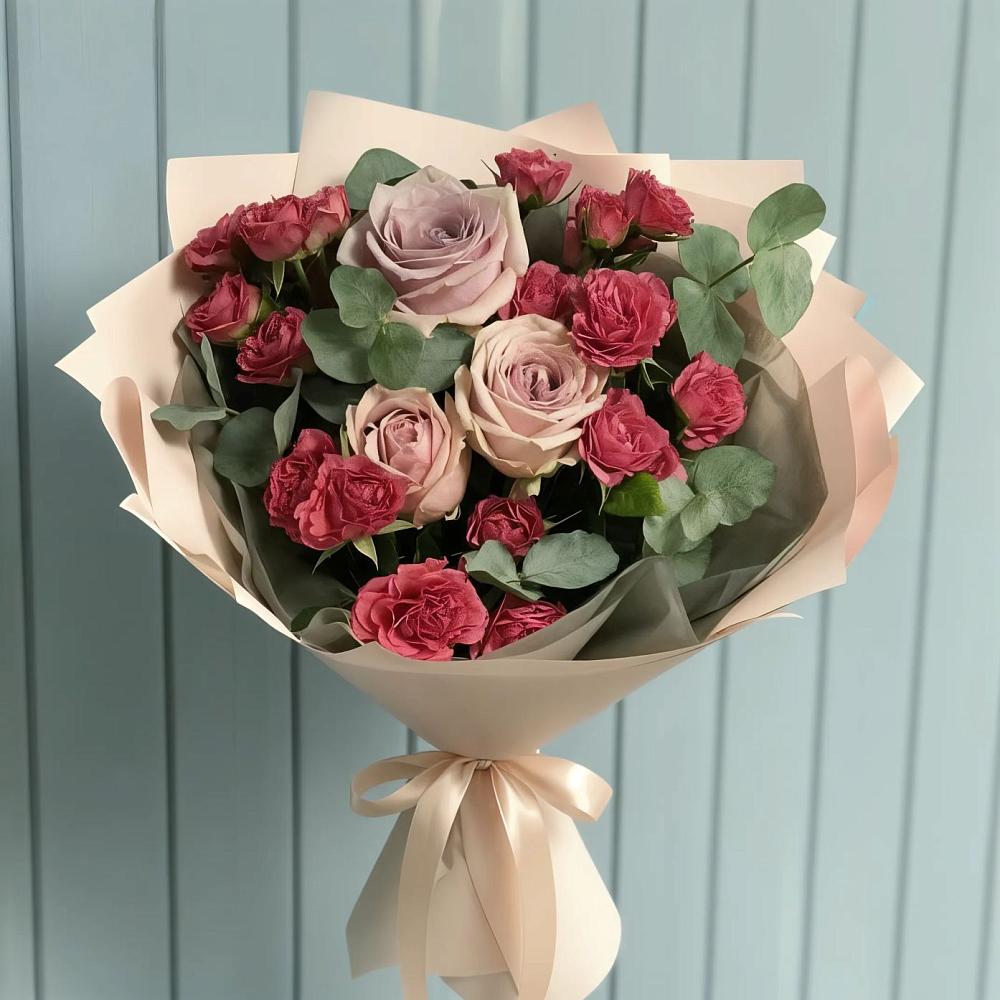 Букет цветов из: Гвоздики и Розы в Дубнево