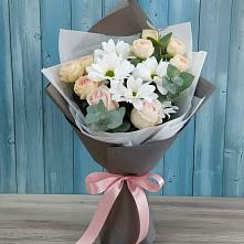 Букет цветов из:  Хризантемы и Розы #REPLACE_PRED# Дубнево