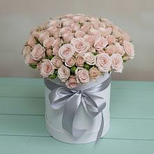 Цветочная композиция из Розы в шляпной коробке в Дубнево