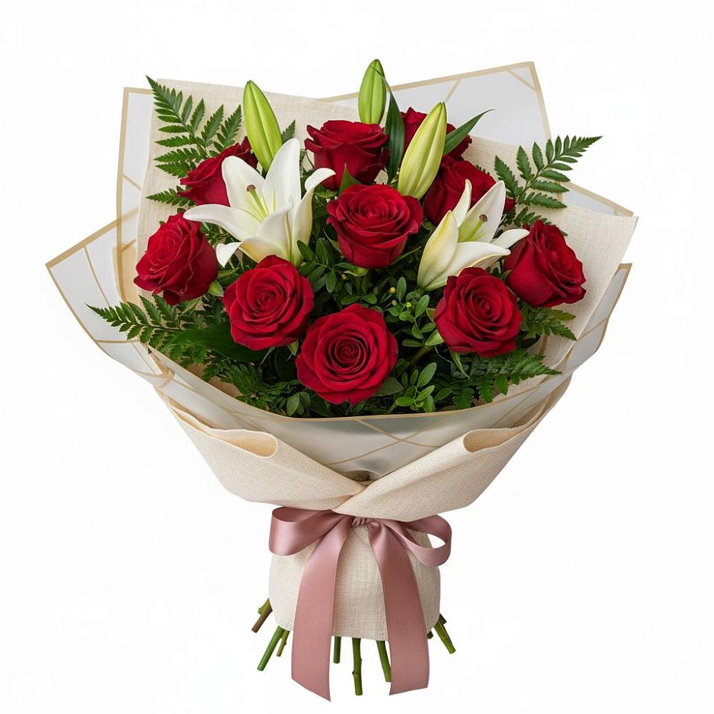 Букет цветов из: Лилии и Розы в Дубнево