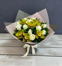 Букет цветов из:  Орхидеи и Розы в Дубнево