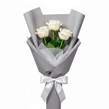 Букет 3 белые розы #REPLACE_PRED# Дубнево