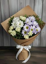 Букет цветов из:  Хризантемы и Розы в Дубнево