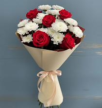 Букет цветов из:  Розы и Хризантемы в Дубнево