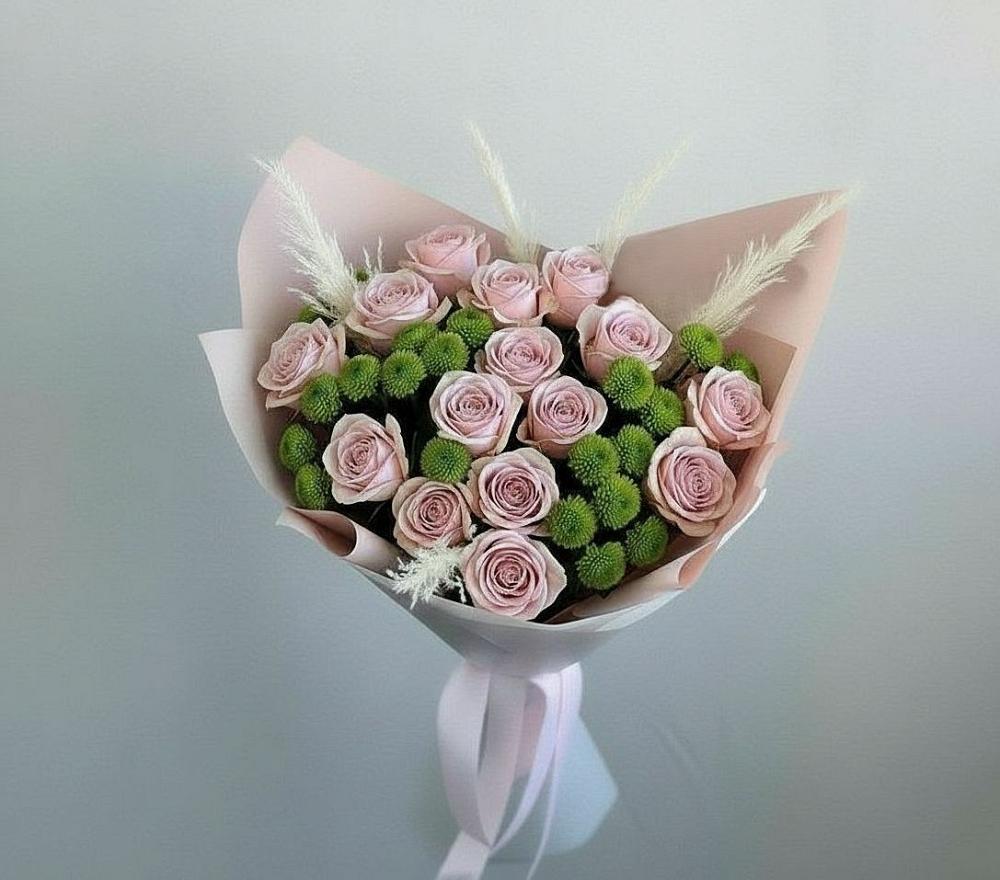 Букет цветов из: Розы и Хризантемы в Дубнево