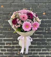 Букет цветов из:  Герберы и Хризантемы в Дубнево