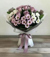 Букет цветов из:  Хризантемы и Розы в Дубнево