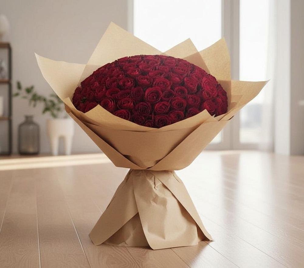 Букет 101 Красная роза в Дубнево