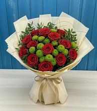 Букет цветов из:  Розы и Хризантемы в Дубнево